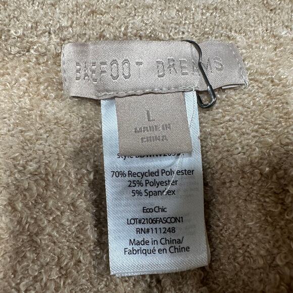 Barefoot Dreams NWOT Ecochic Jogger Pant Soft Camel Size L Ribbed Elastic Waist - Picture 3 of 8